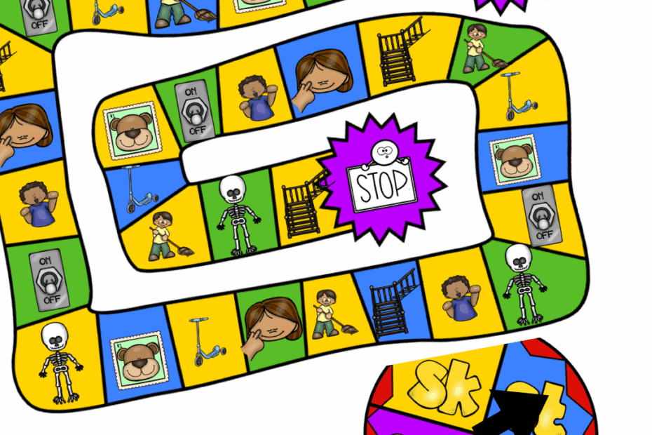 FREE Printable S Blends Speech Therapy Game