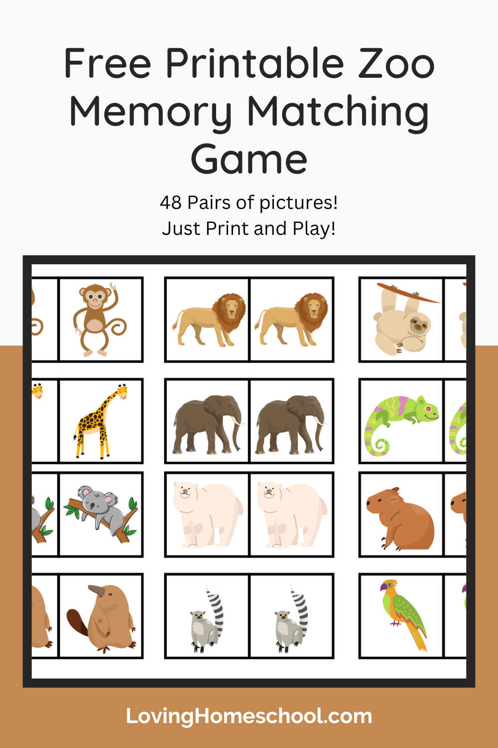 free memory game printable