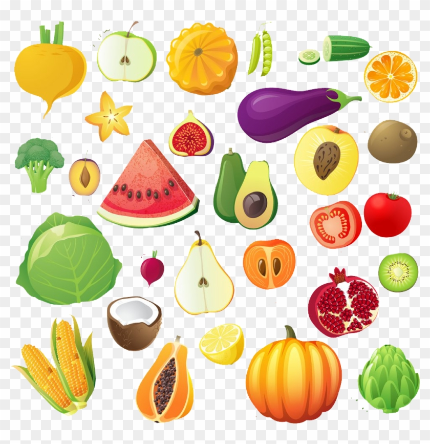 fruits and vegetables pictures drawing