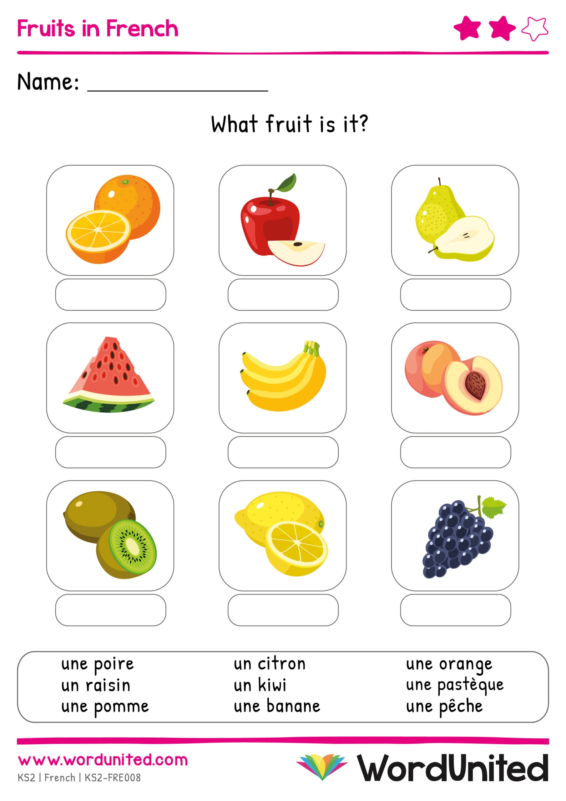 fruits and vegetables in french with pictures