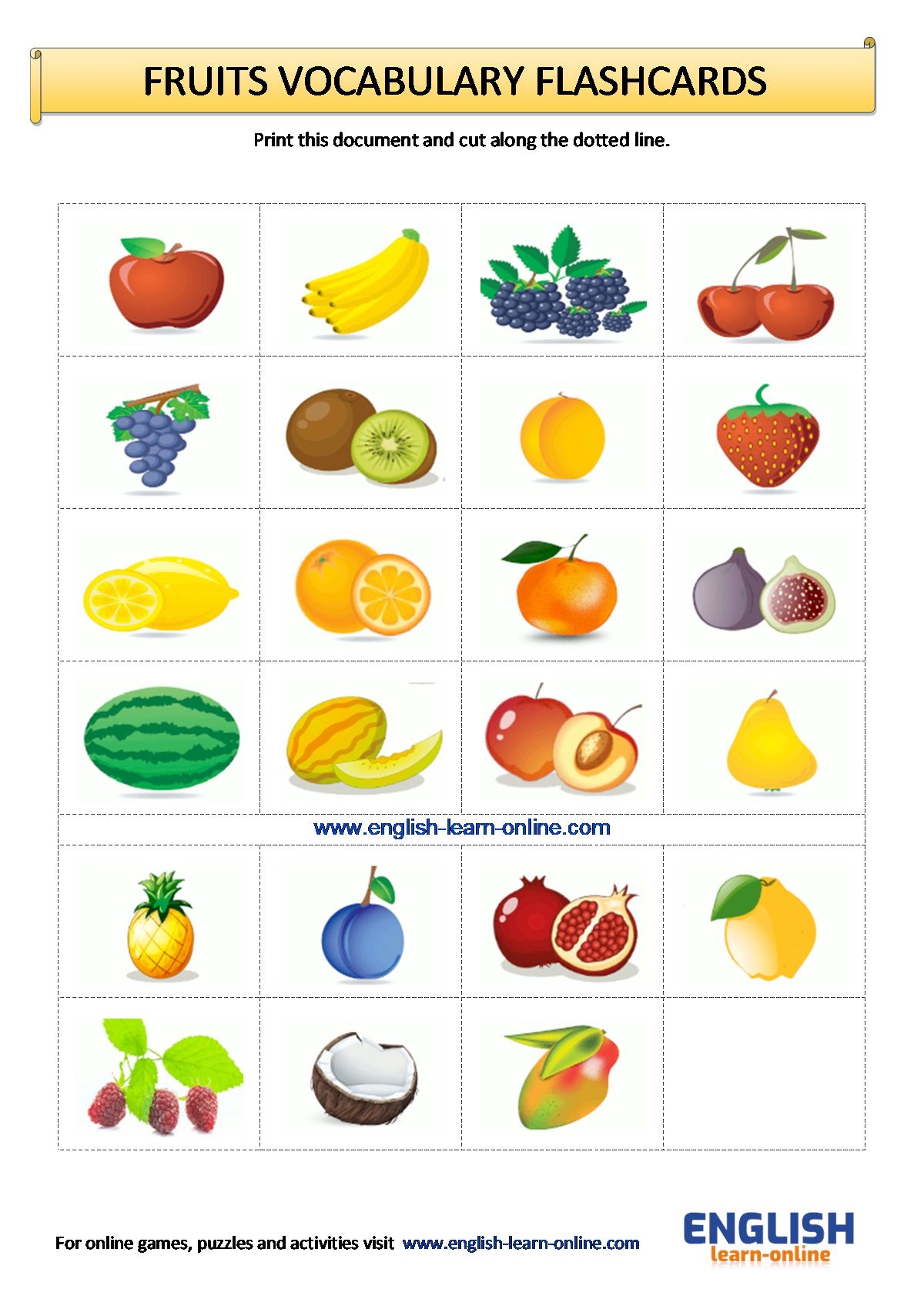 fruits in english with pictures