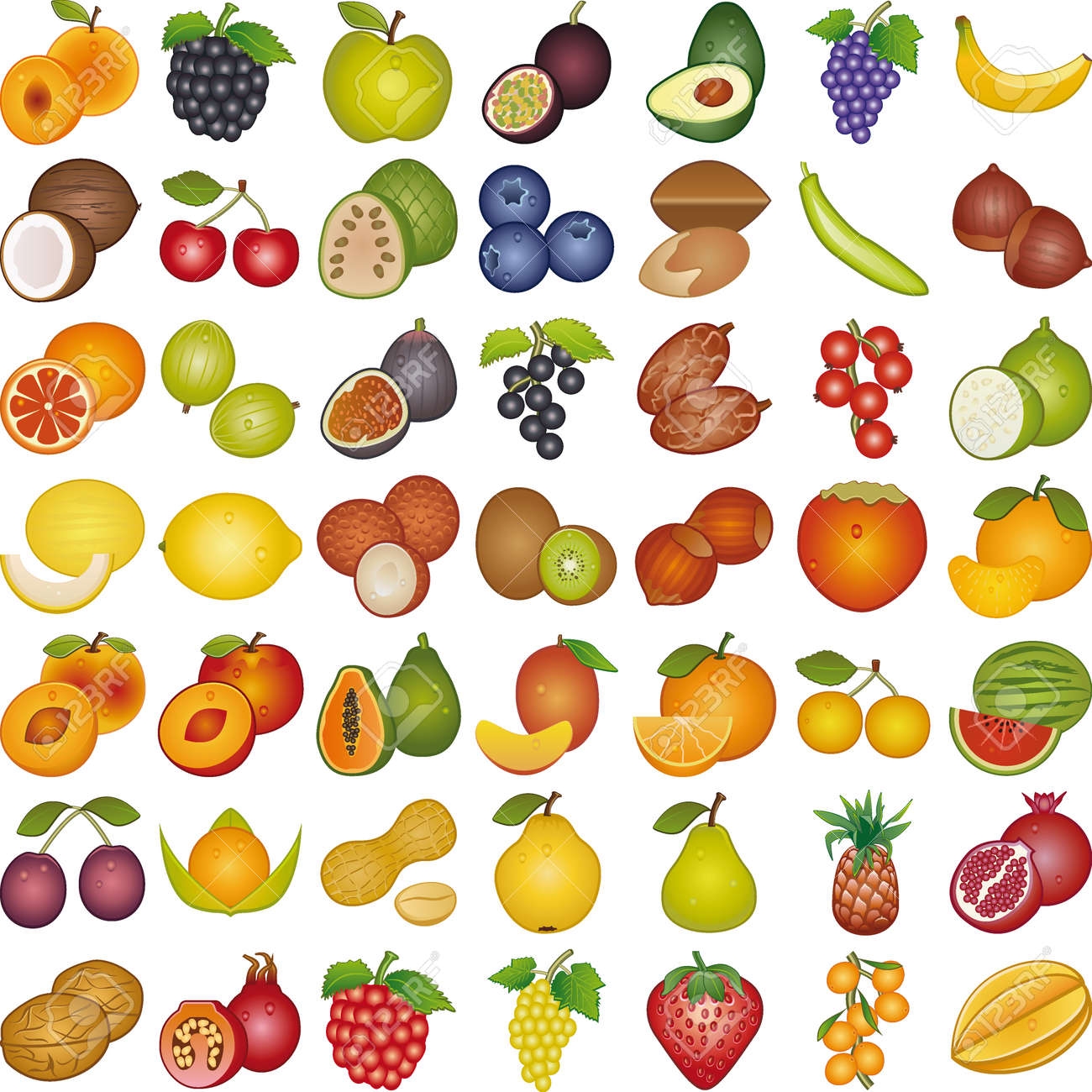 Fruits Of The World Royalty Free SVG Cliparts Vectors And Stock 