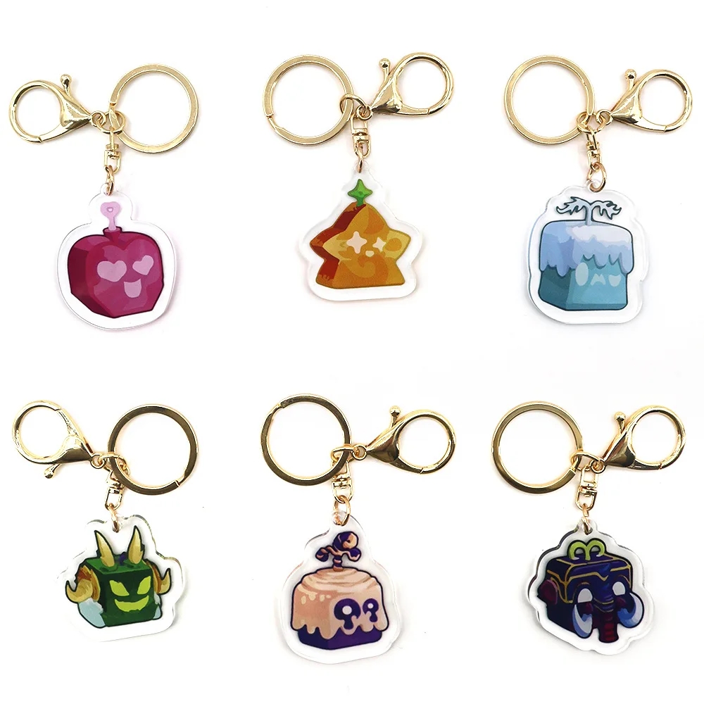Game Blox Fruits Keychain Cartoon Blizzard Fruit Love Fruit Acrylic Keychain For Boys Girls Backpack Pendants Toys For Kids AliExpress
