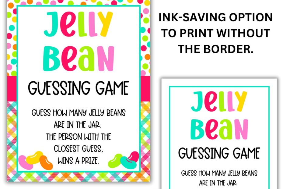 Guess How Many Jelly Beans Printable Game Jelly Bean Guessing Game Instant Download Fun Party Game Easter Baby Shower Classroom Etsy Ireland
