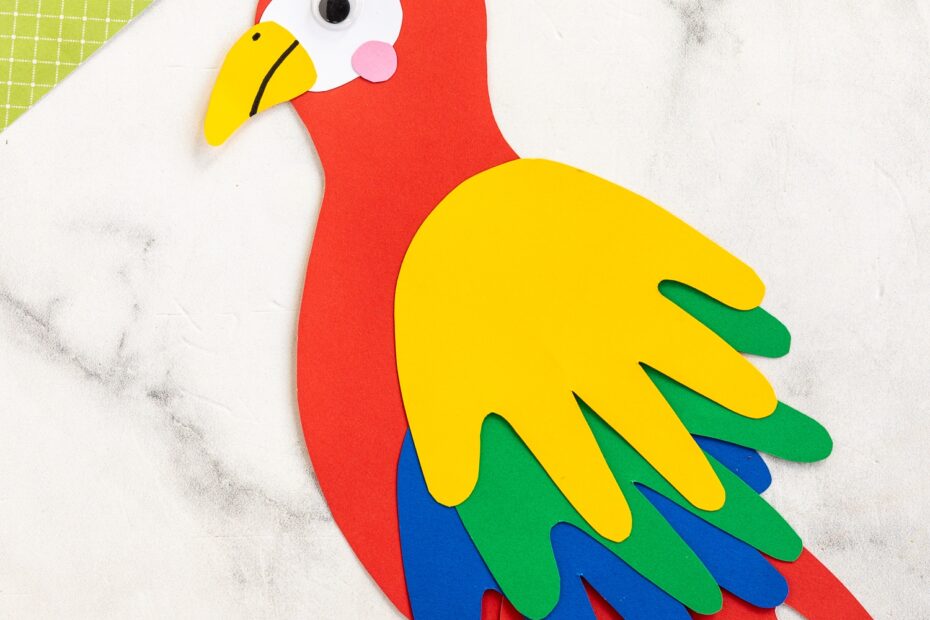 Handprint Parrot Craft Made To Be A Momma