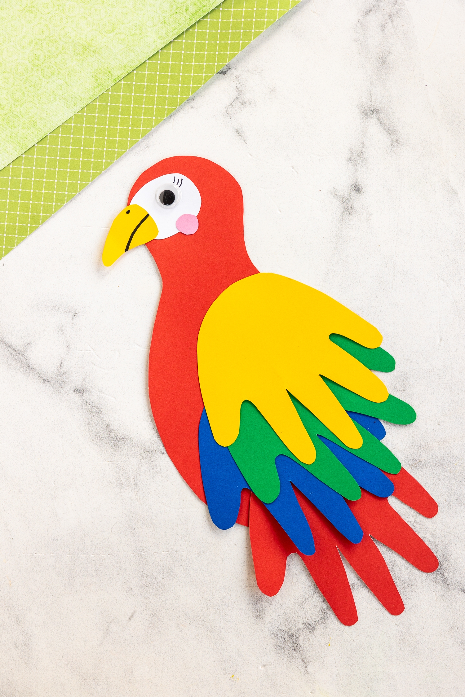 Handprint Parrot Craft Made To Be A Momma