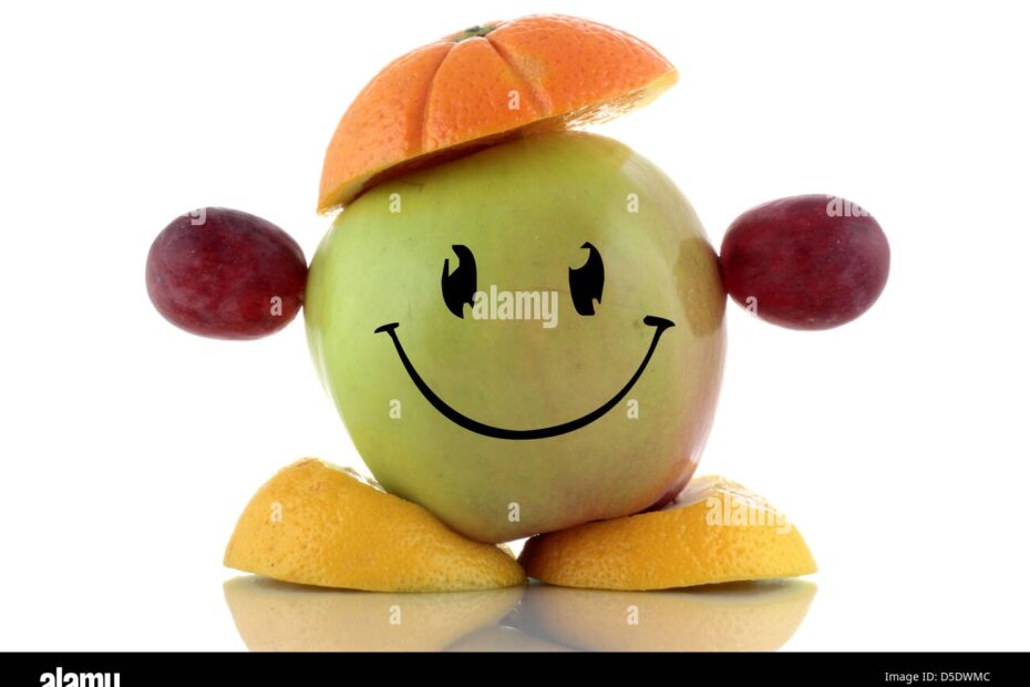 Happy Diet Funny Fruit Character Stock Photo Alamy
