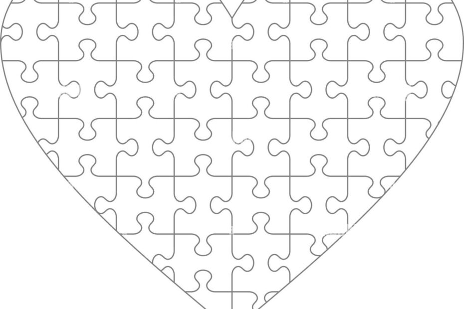 Heart Shaped Jigsaw Puzzle Blank Template With Classic Style Piece Shapes Suitabe For Valentine s Day Wedding And Romantic Designs And Projects Stock Vector Image U0026 Art Alamy