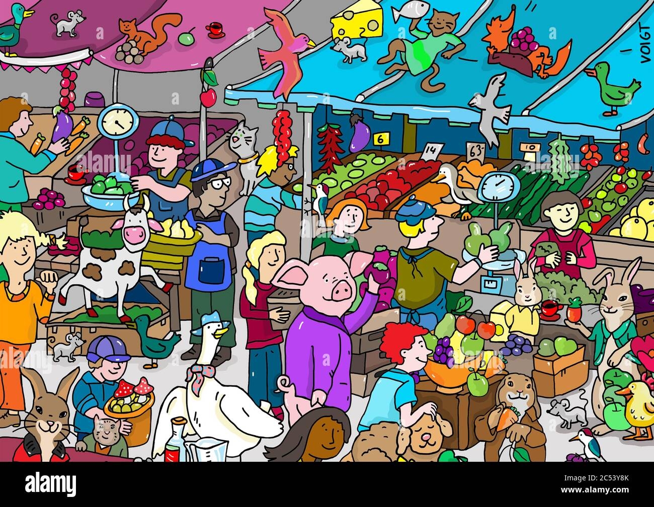 Hidden Objects Market Farmers Weekly Market Farmers Vegetables Fruits Shopping Producers Farmers Ecology Organic Food Nutrition Shopping Stock Photo Alamy