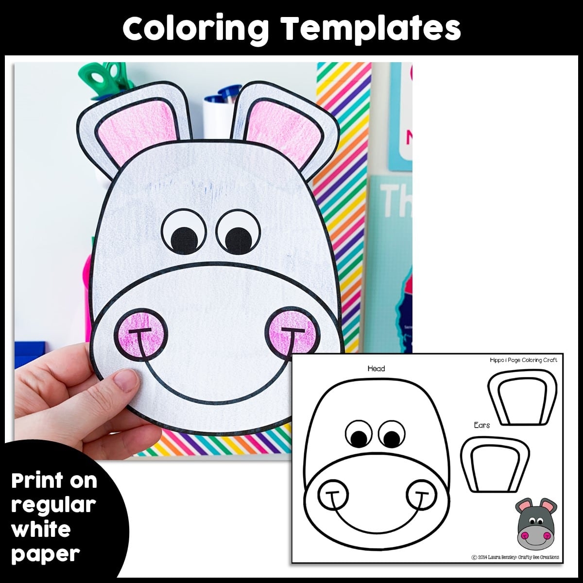 Hippo Craft Activity Crafty Bee Creations