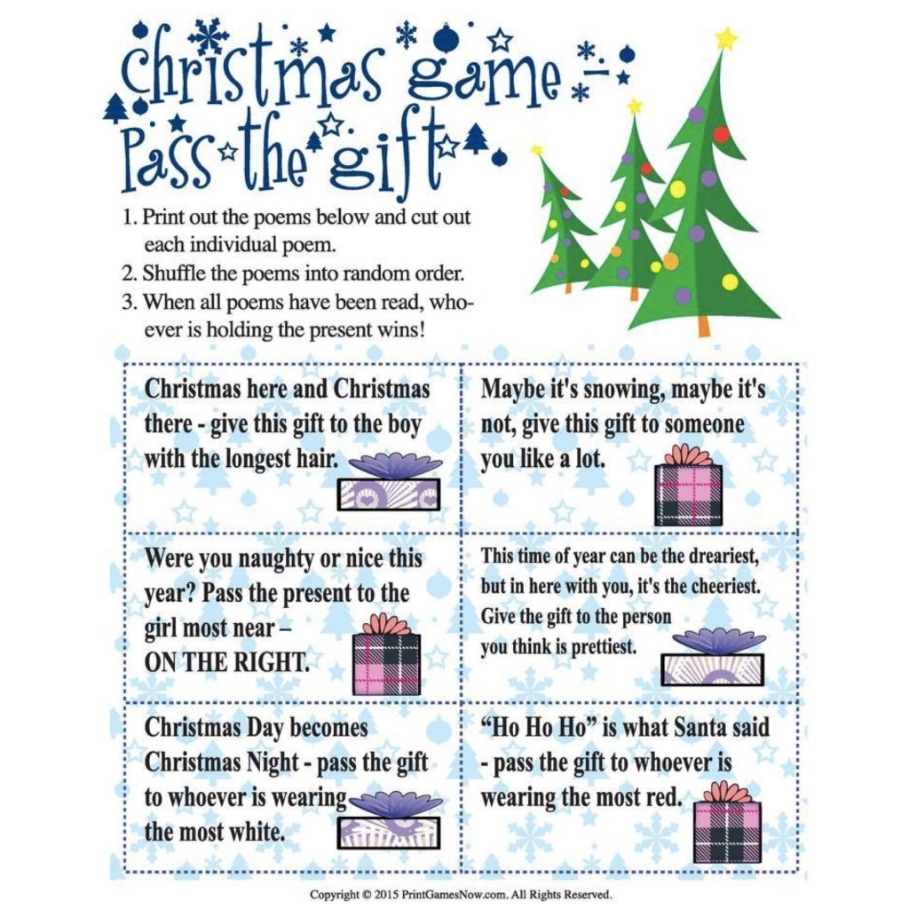 Holiday Gift Exchange Games Printable Games PartyIdeaPros