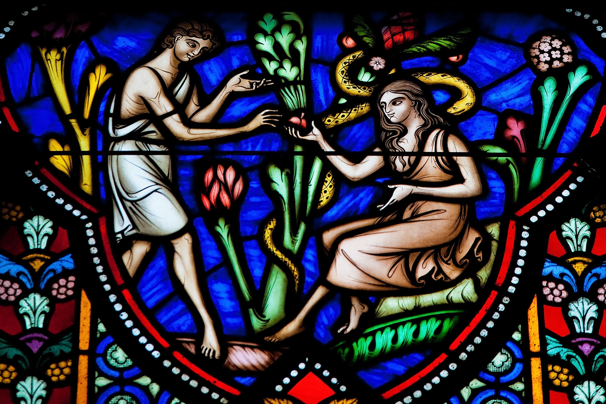 picture of adam and eve eating the fruit