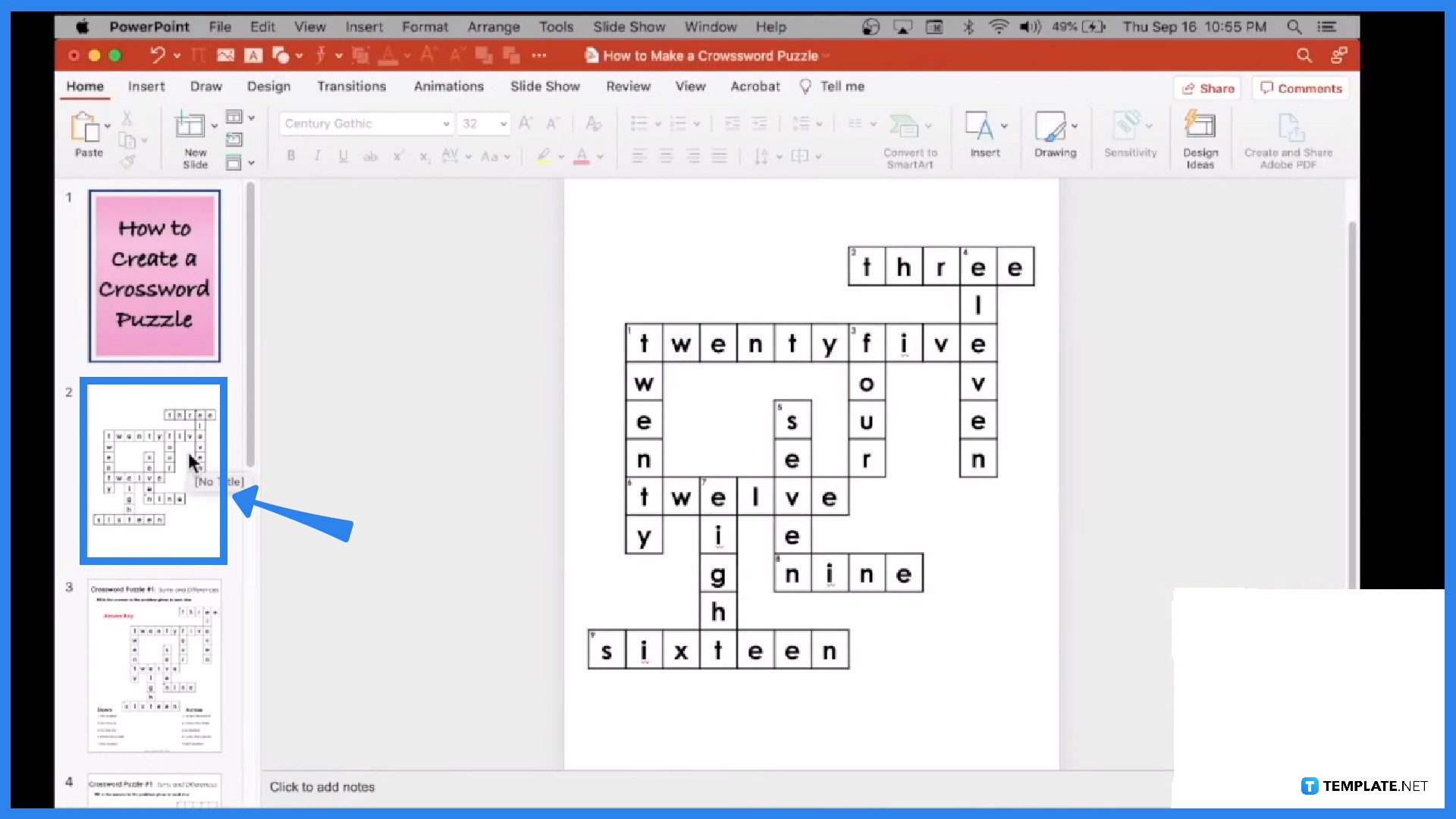 How To Do A Crossword Puzzle In Microsoft PowerPoint