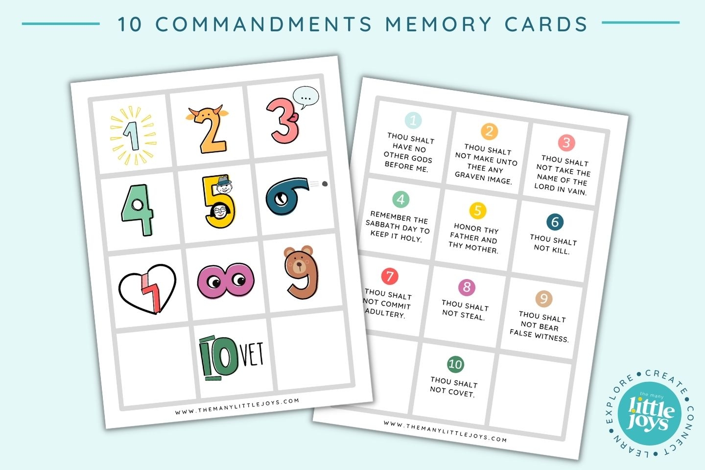 free printable 10 commandments games