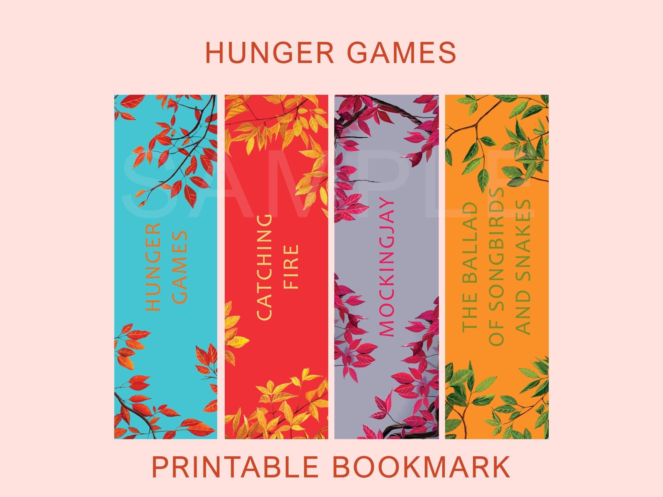 Hunger Games Deluxe Edition Printable Bookmarks Etsy