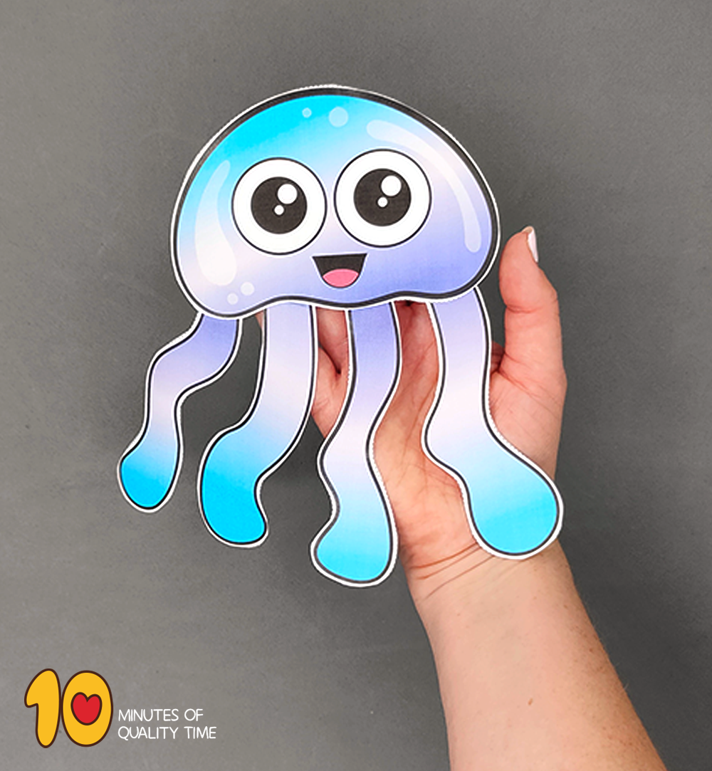 Jellyfish Cut And Paste Craft 10 Minutes Of Quality Time