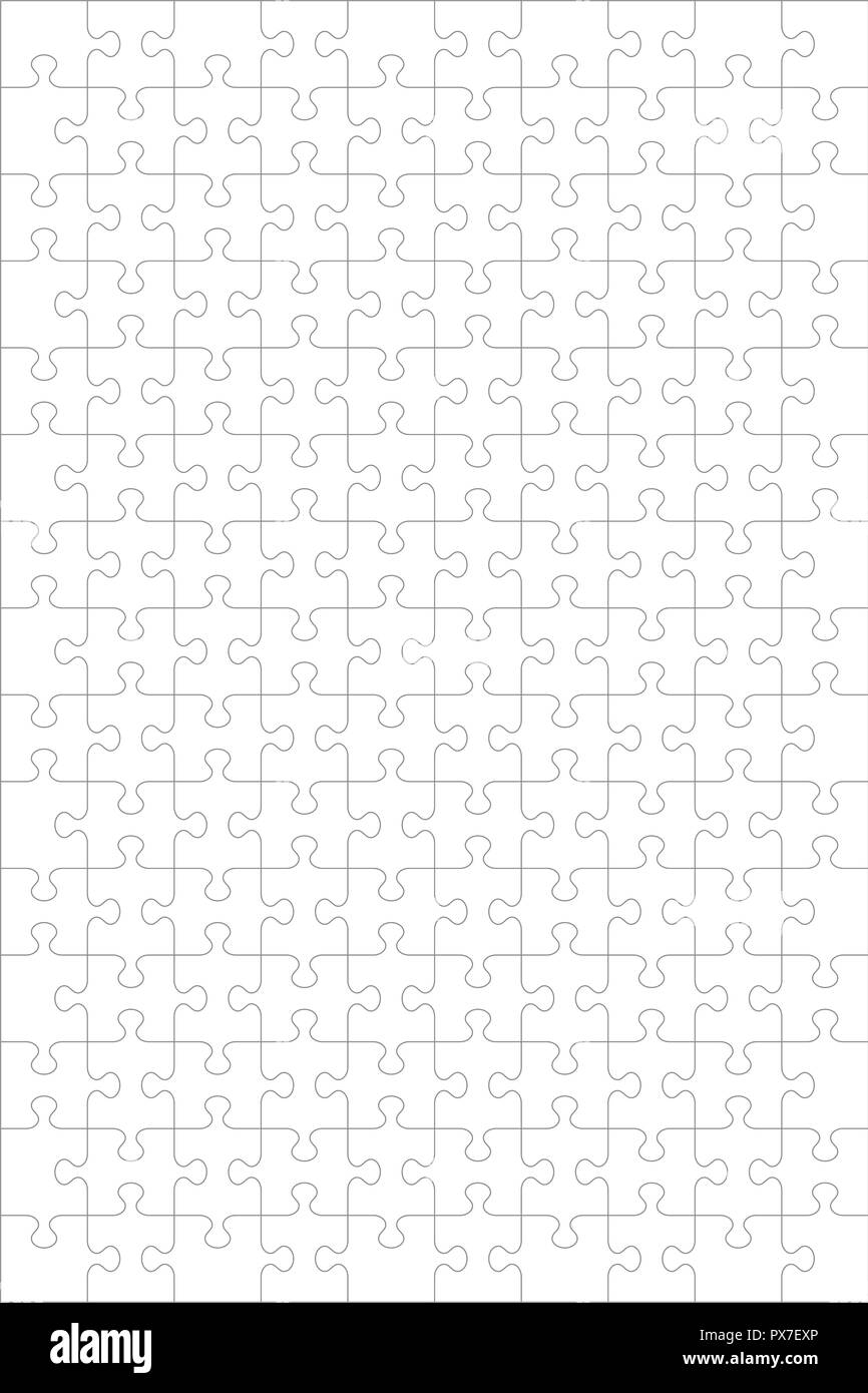 Jigsaw Puzzle Blank Template Or Cutting Guidelines Of 150 Transparent Pieces Portrait Orientation And Visual Ratio 2 3 every Piece Is A Single Shape Stock Vector Image U0026 Art Alamy