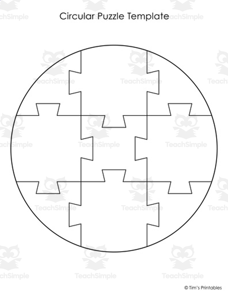 6 piece puzzle template pdf