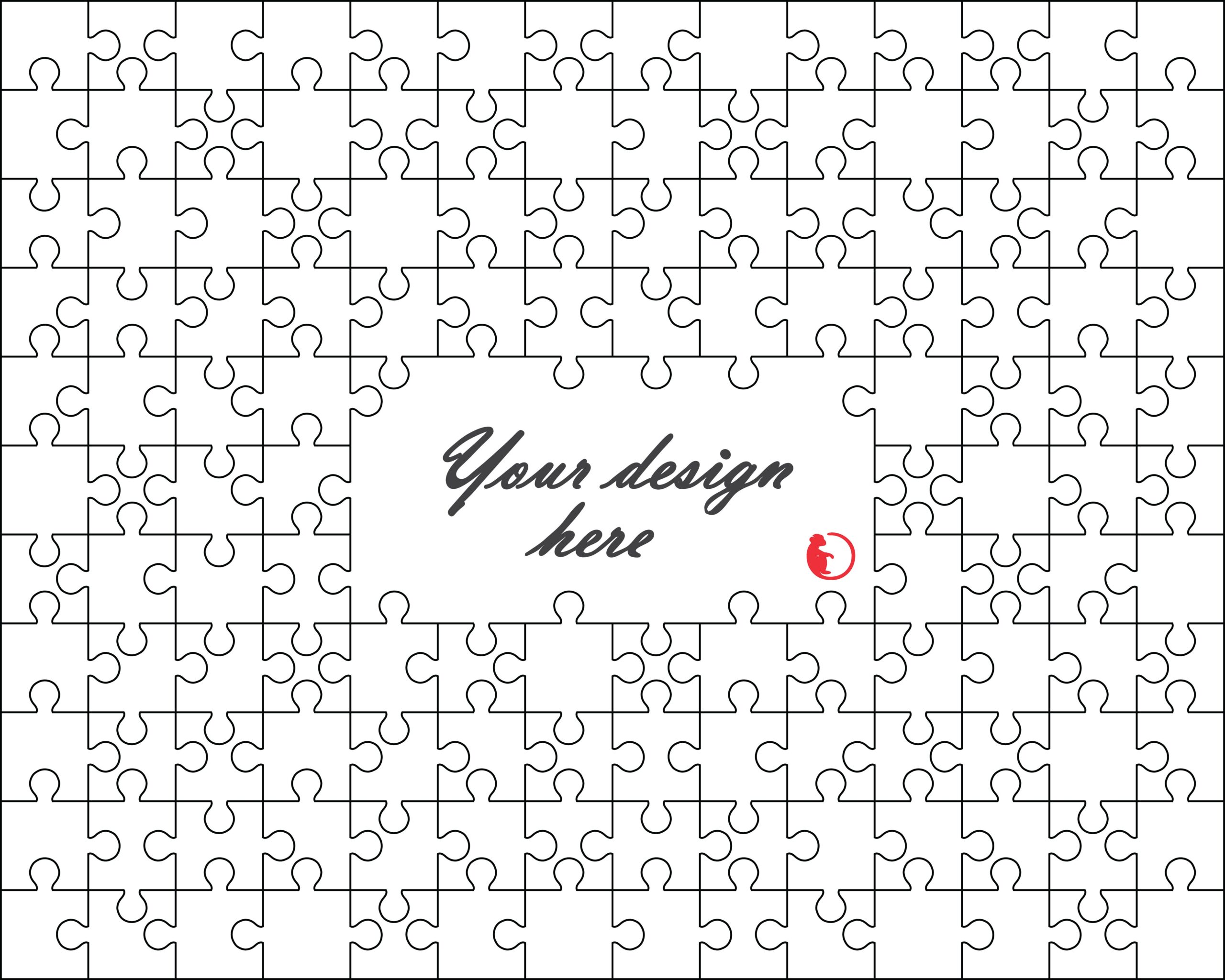 Jigsaw Template White Puzzle Design Instant Download Cricut File By Monkey Camouflage Design TheHungryJPEG