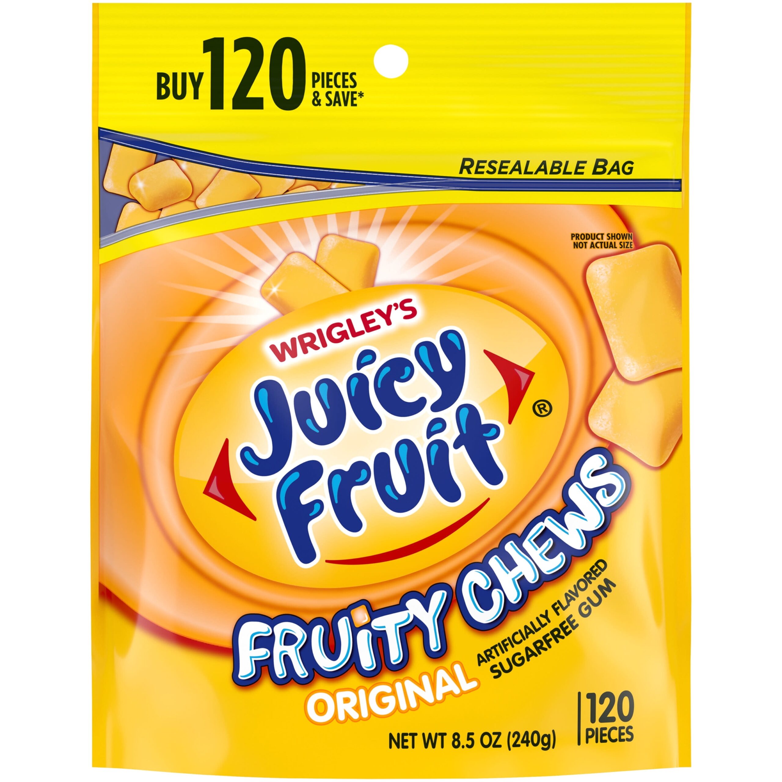 Juicy Fruit Chewing Gum Value Pack 120 Count Bulk Gum Bag