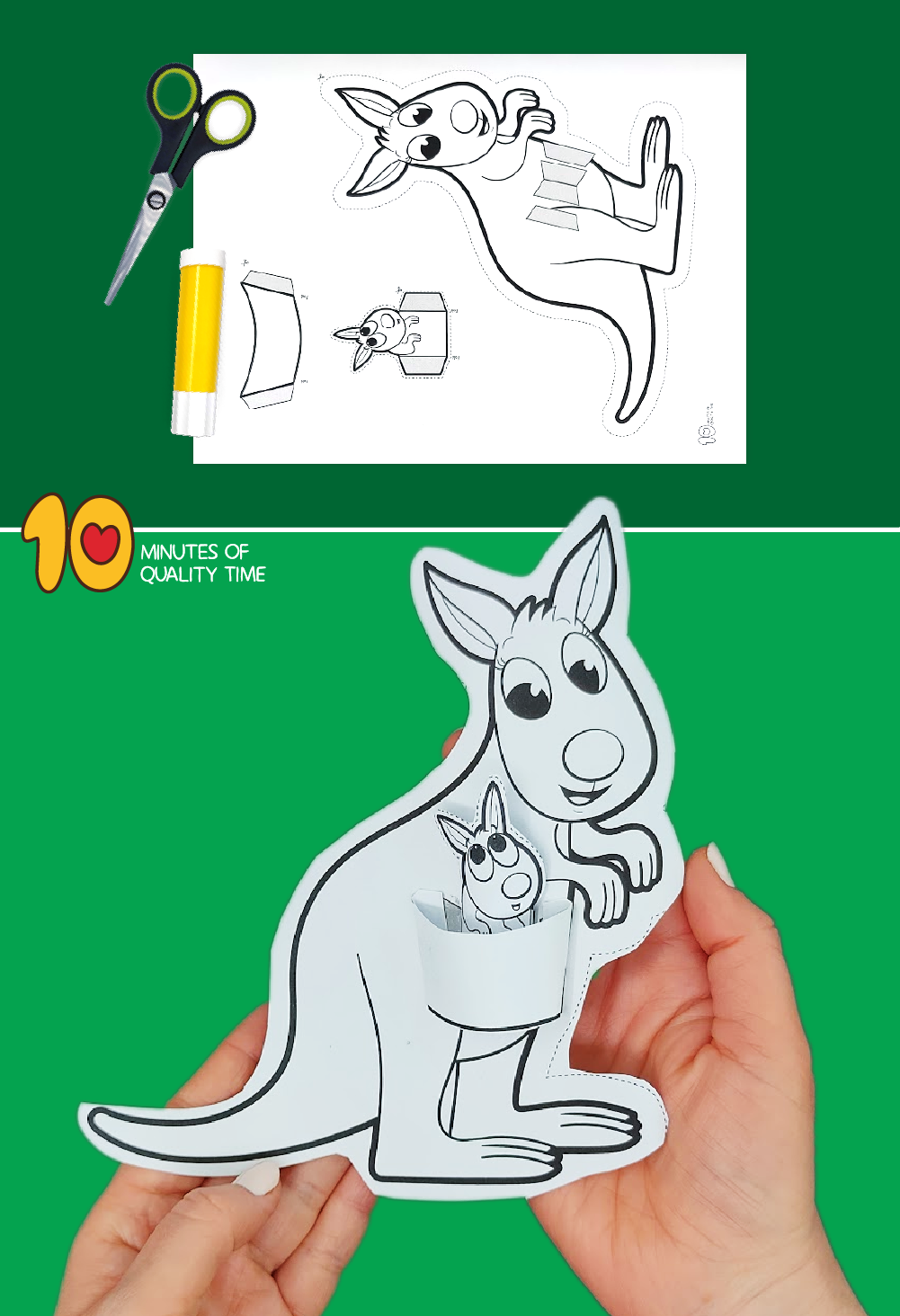 printable kangaroo craft template