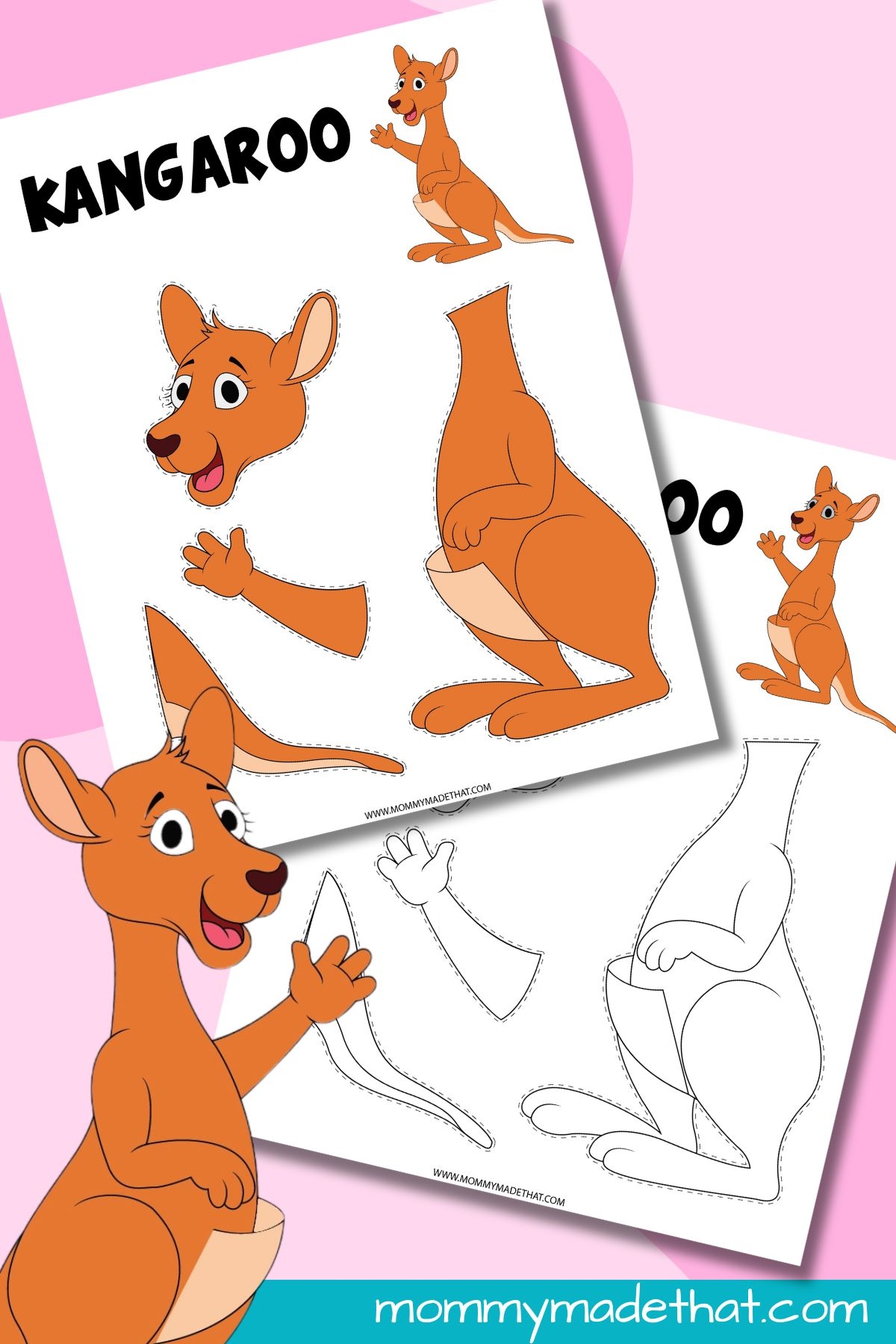 Kangaroo Craft Template Free Cut U0026 Paste Printable 