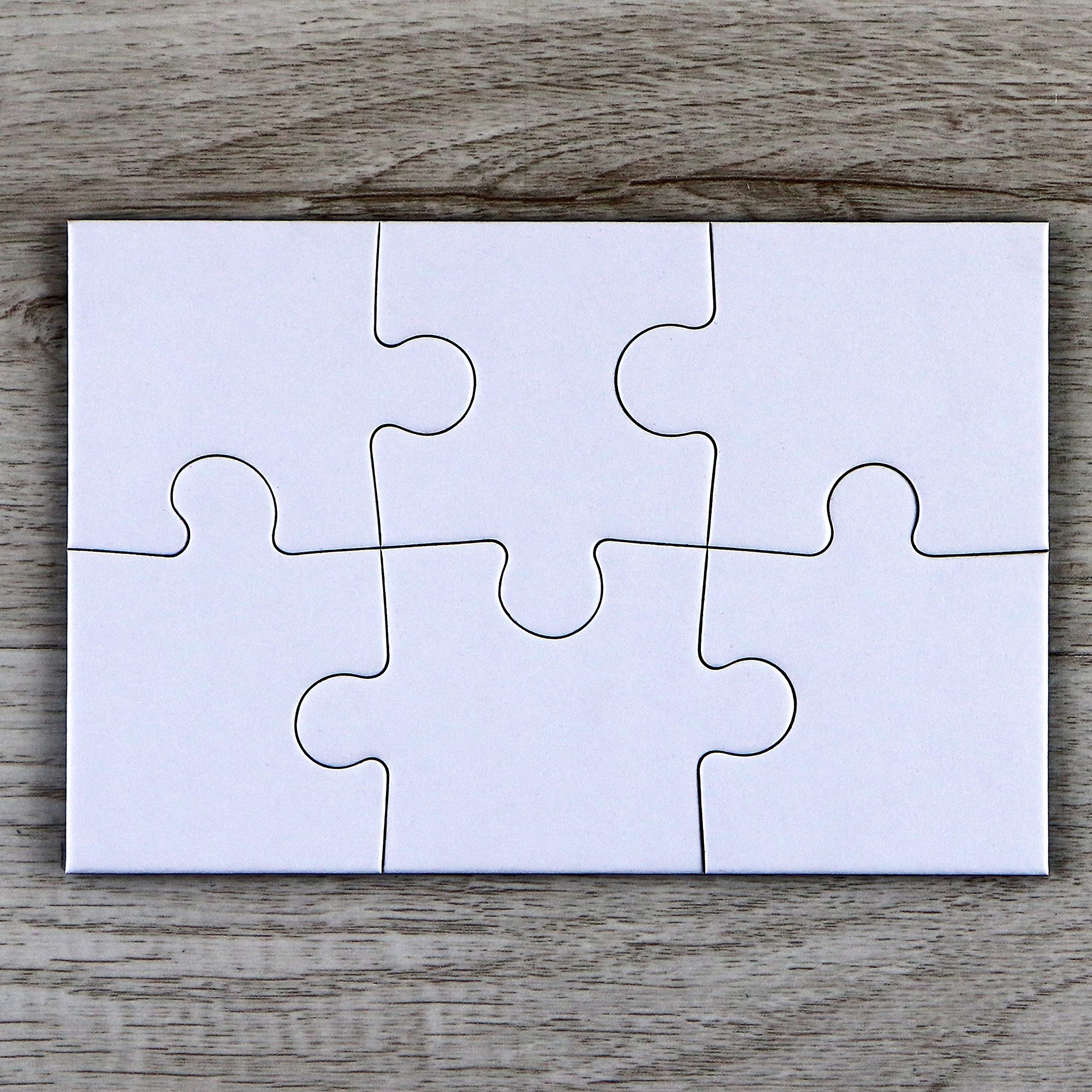 blank 6 piece puzzle template