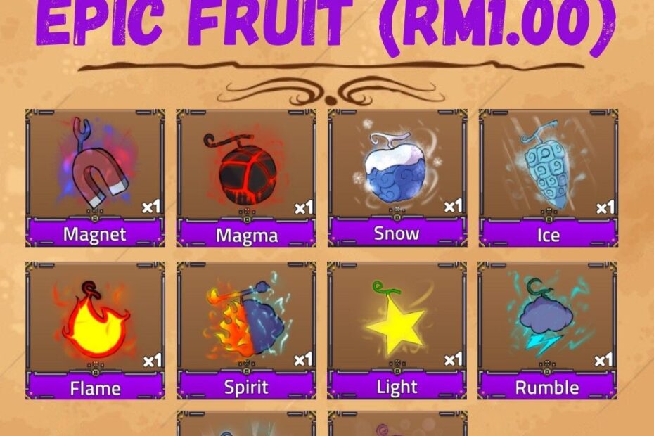 King Legacy Epic Fruit Video Gaming Video Games Others On Carousell