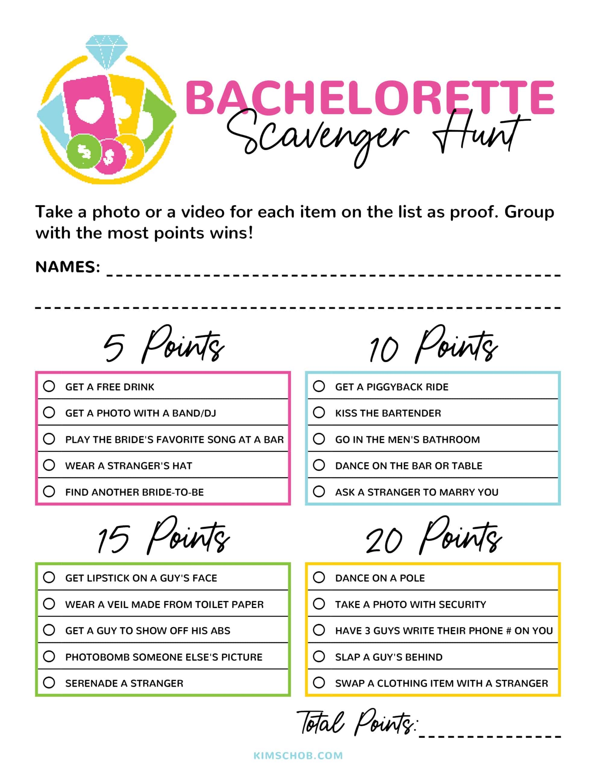 free online printable bachelorette party games