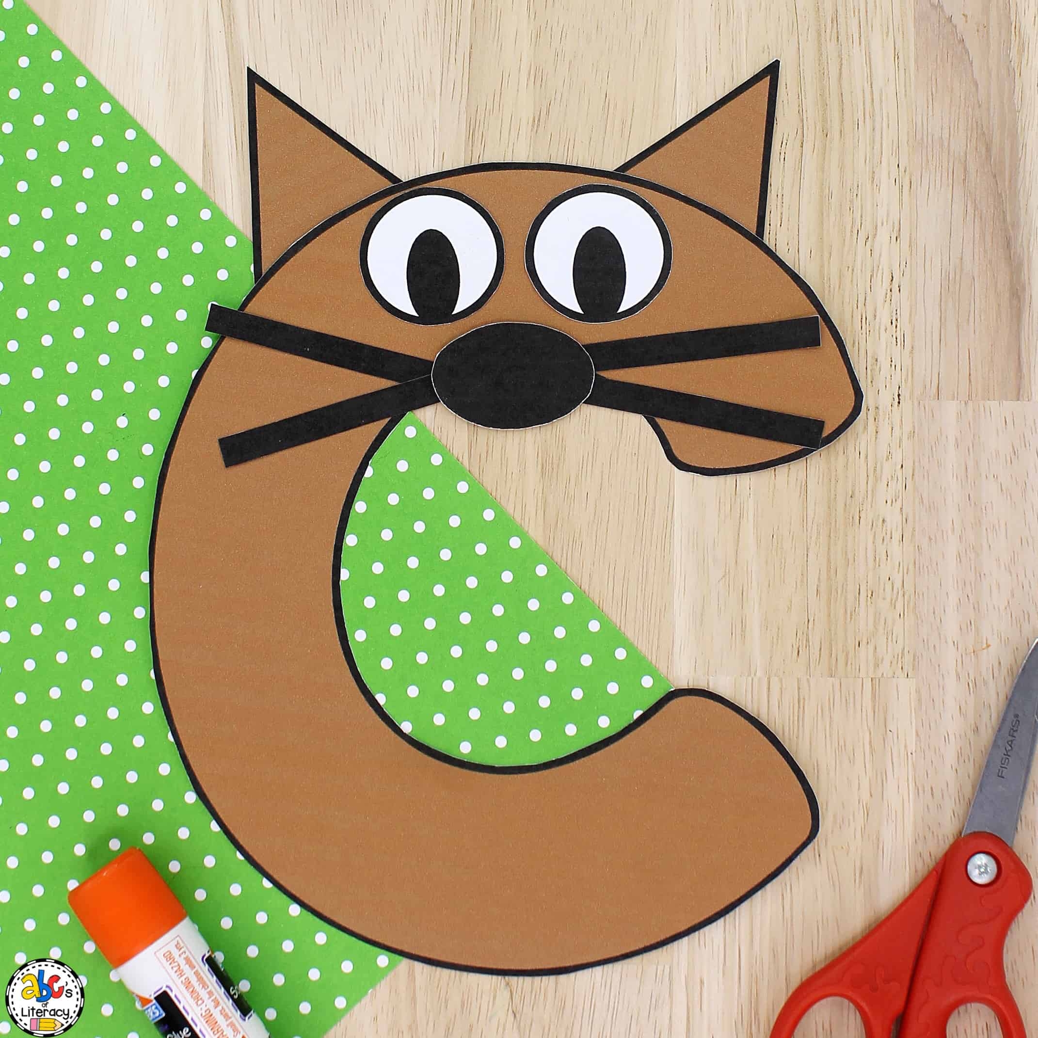 printable cat craft template