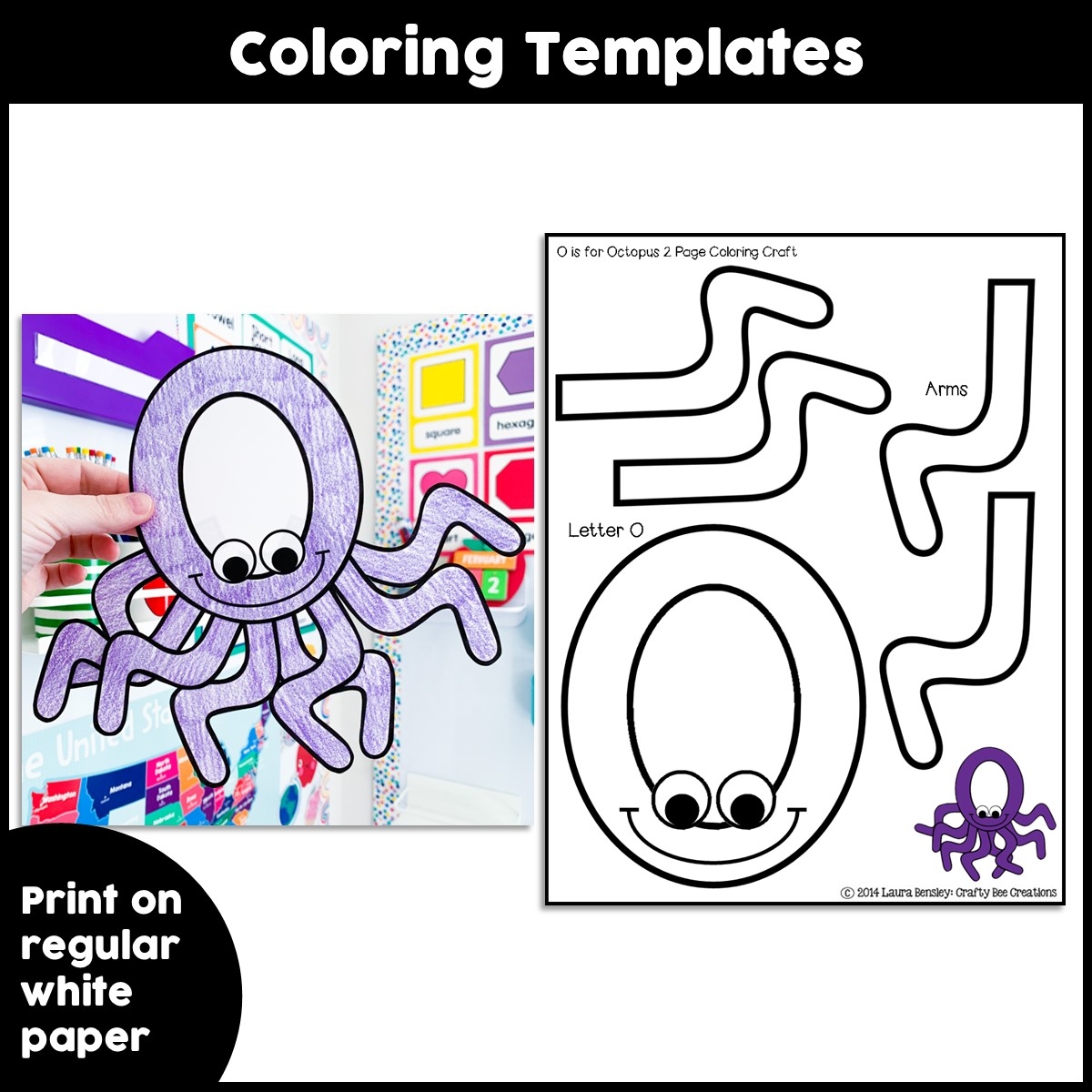 Letter O Craft Octopus Craft Alphabet Crafts Uppercase Letter Activities Made By Teachers