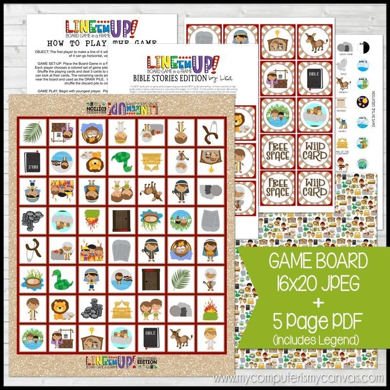 LINE Em UP BIBLE Stories PRINTABLE Game My Computer Is My Worksheets Library