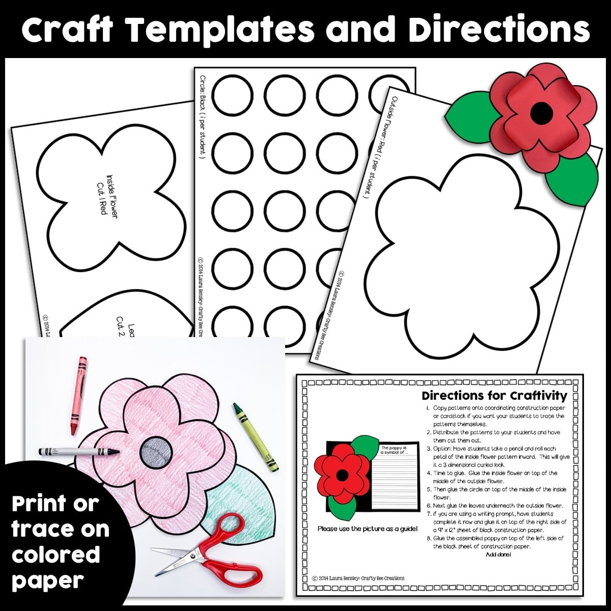 printable poppy craft template