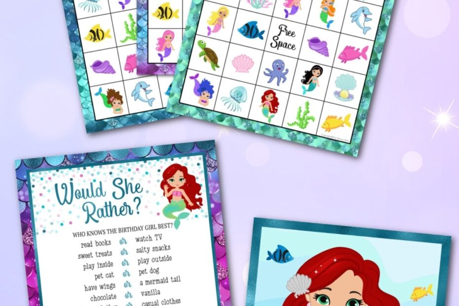 Mermaid Party Games Free Printables Fun Money Mom