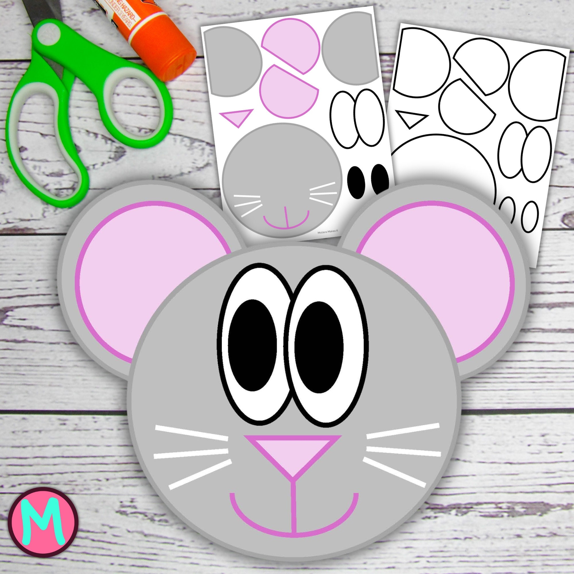 printable mouse craft template