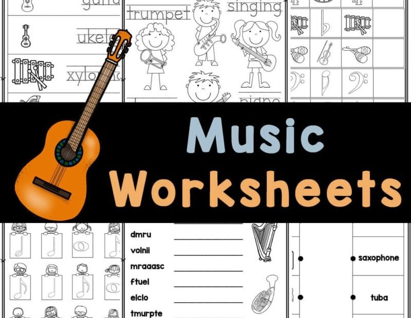 Music For Kids FREE Worksheets Flashcards Coloring Pages