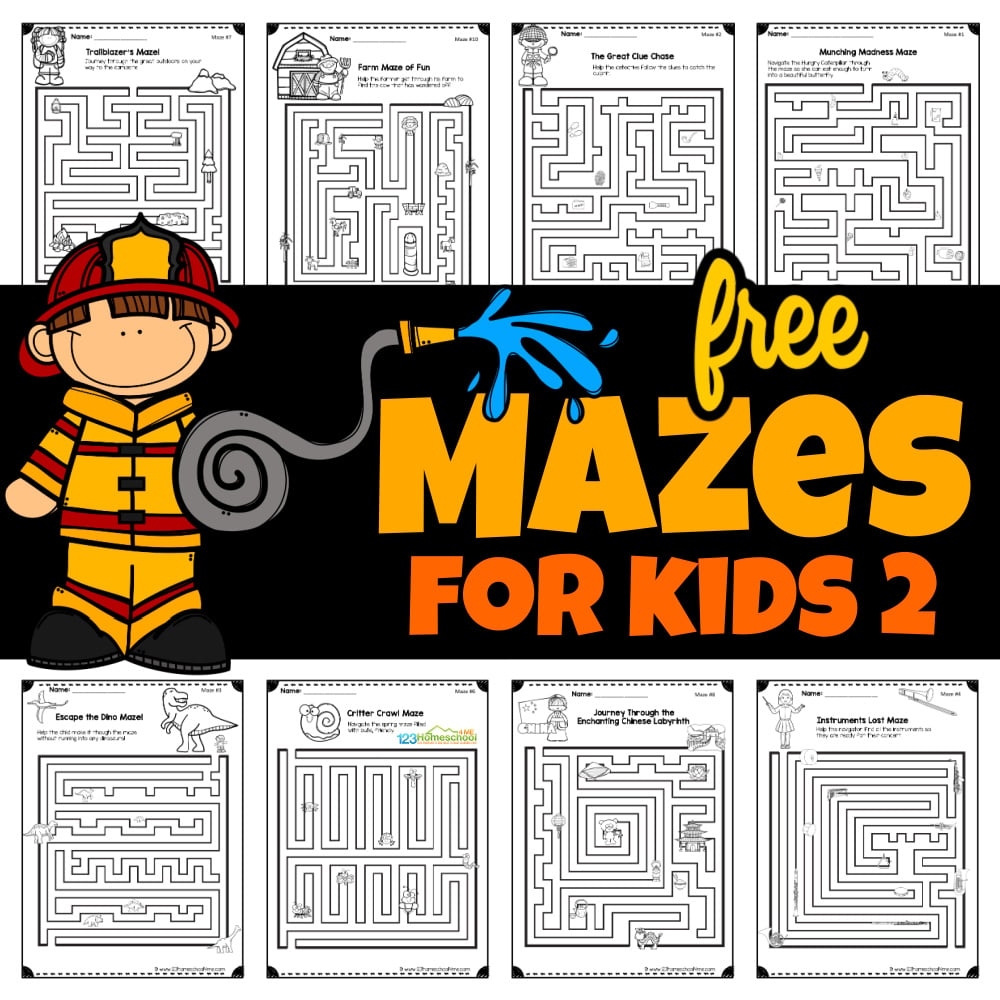 free maze games printable