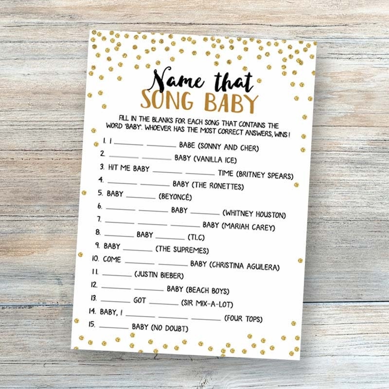 free printable baby song game