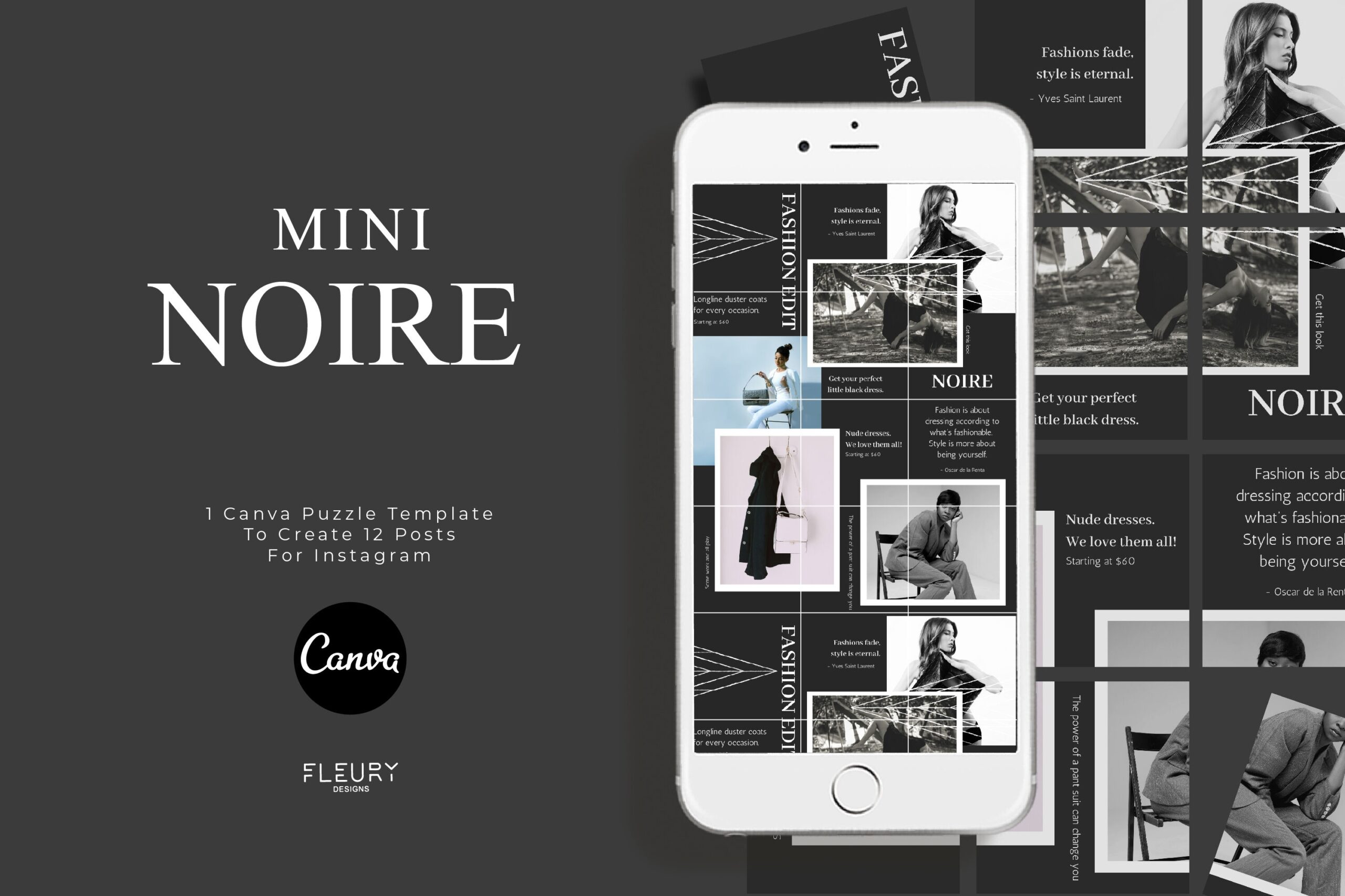 canva instagram puzzle template