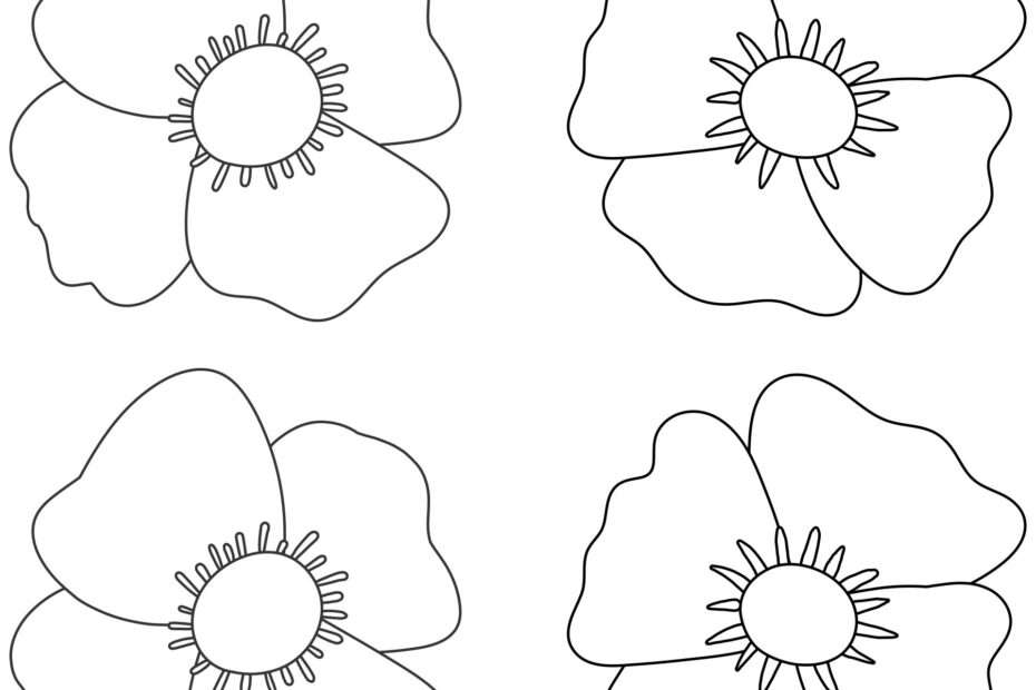 Poppy Template 15 Free PDF Printables Printablee