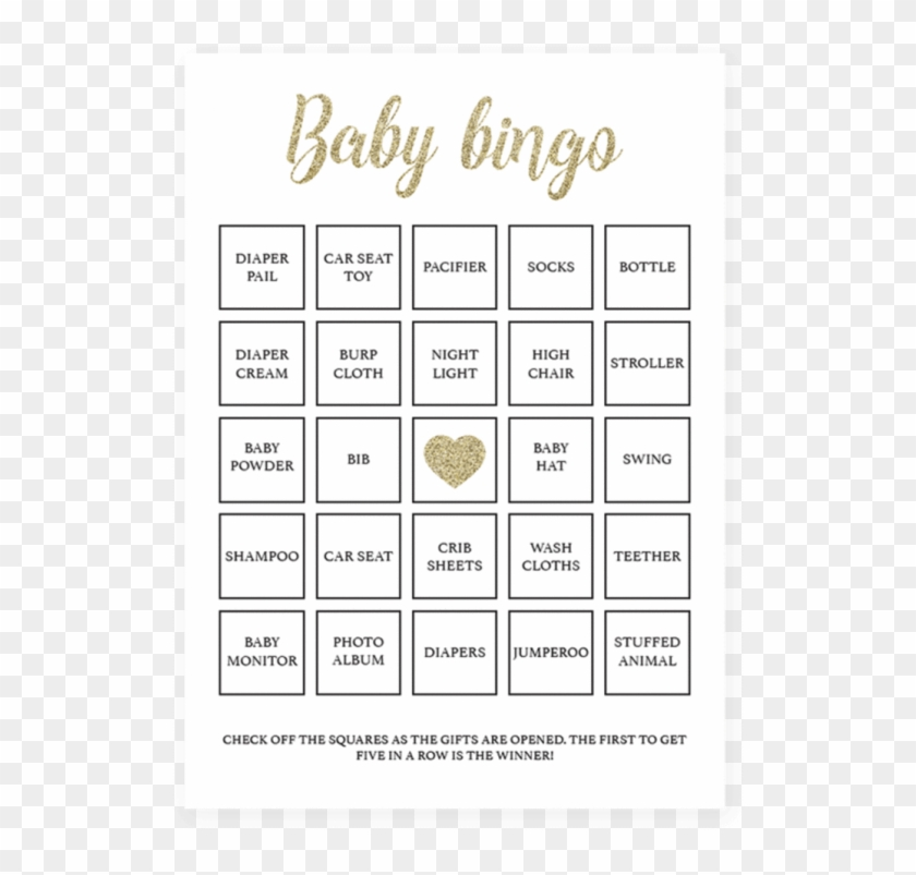 Printable Baby Shower Bingo Cards Popular Games Printable Screenshot Free Transparent PNG Clipart Images Download
