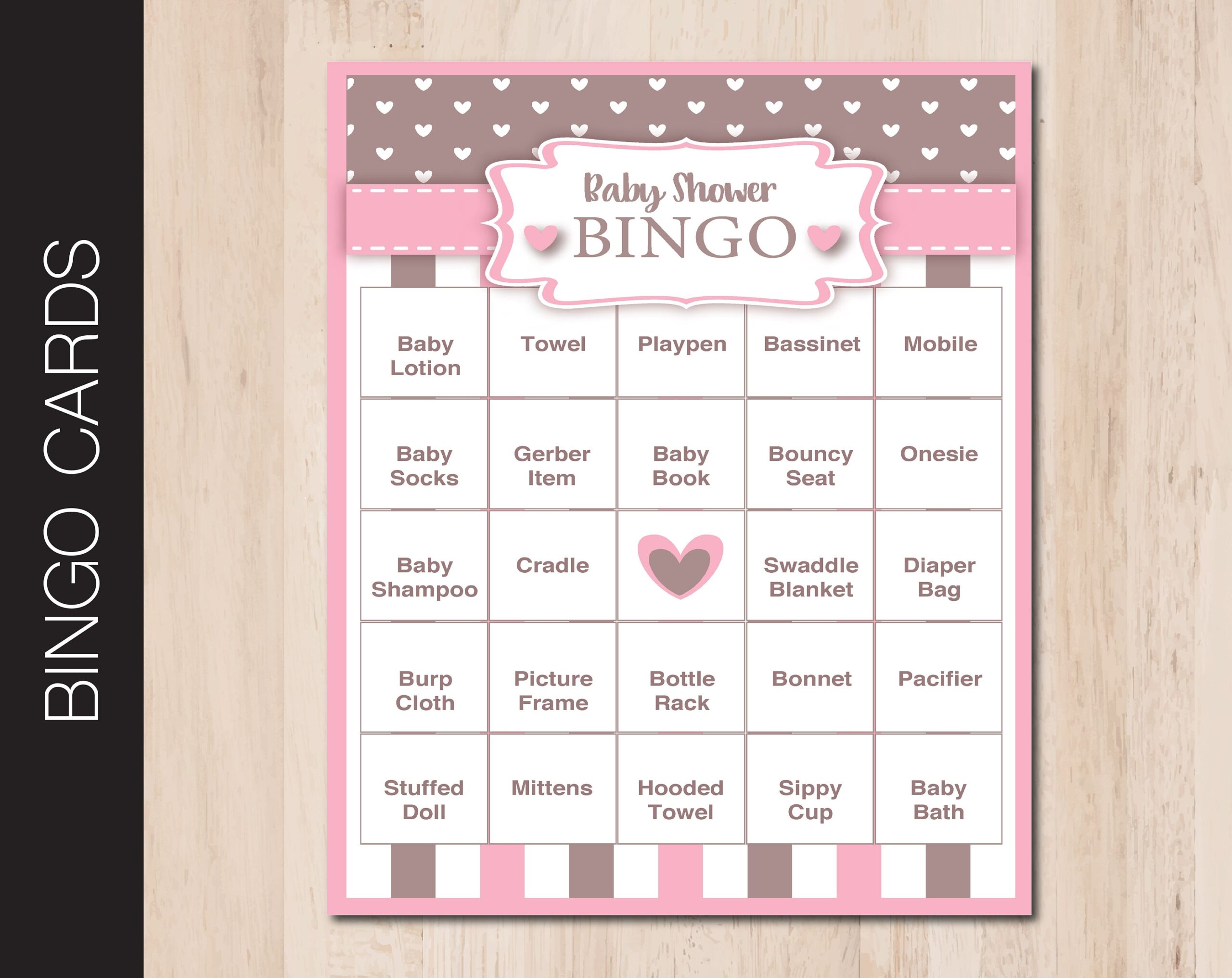 free printable baby shower bingo game