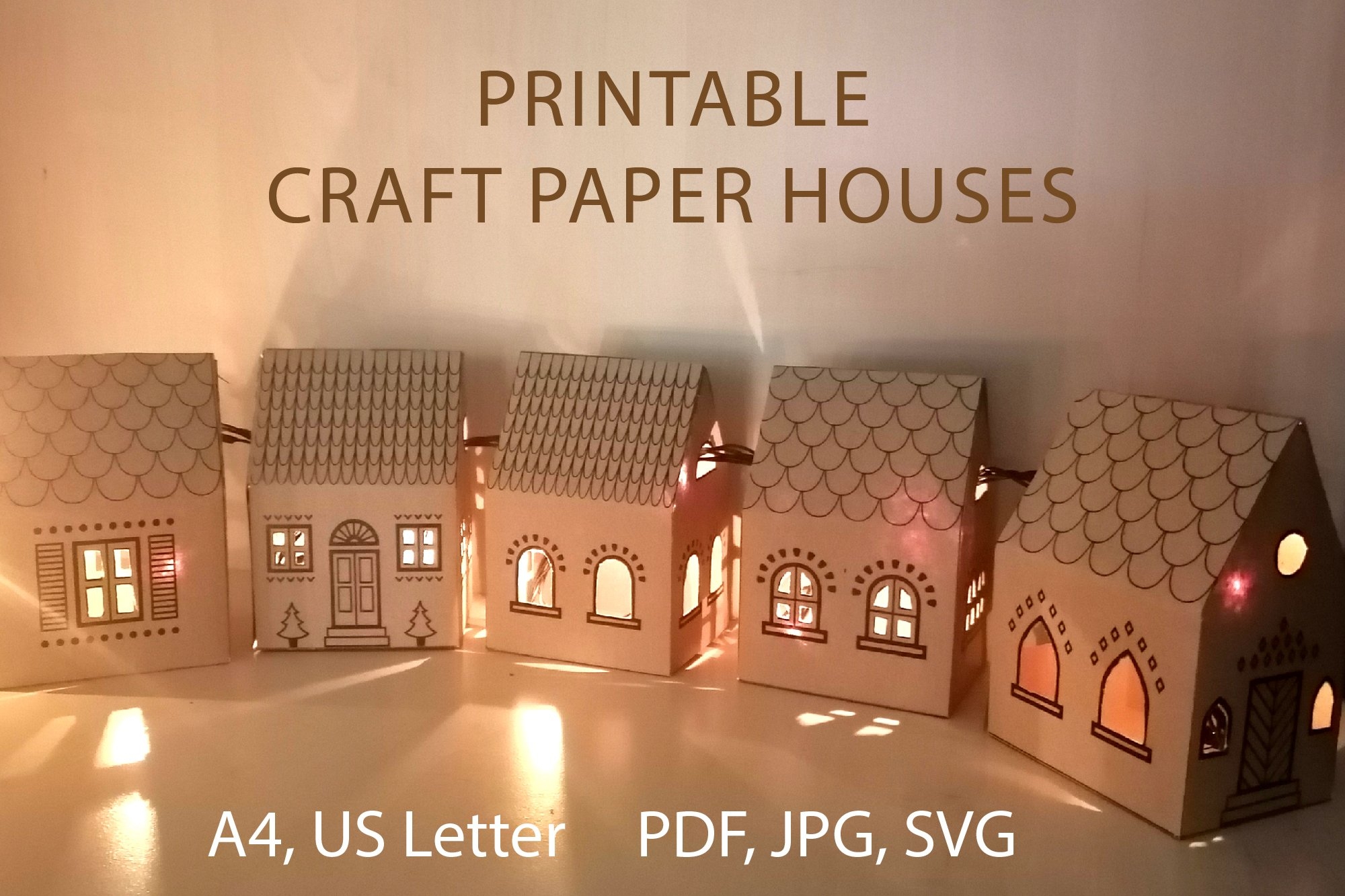 paper craft printable 3d paper house template