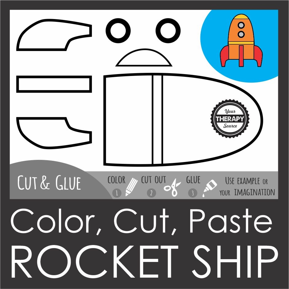 paper rocket craft printable template
