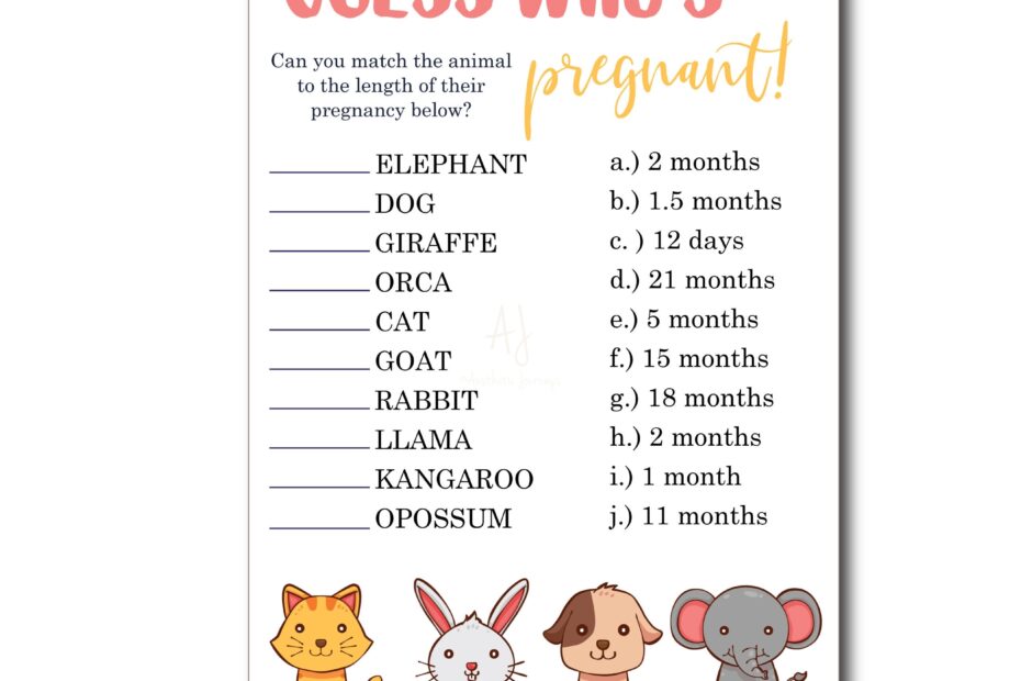 Printable Game For All Baby Shower Themes AJ Designs