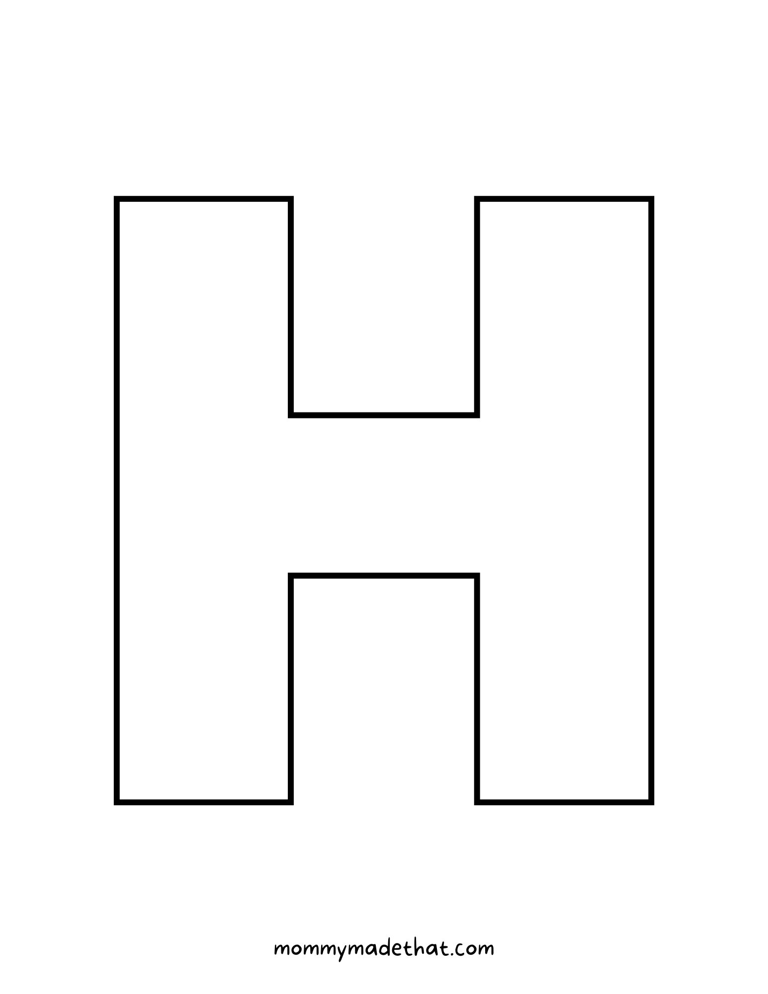 Printable Letter H Grab The Free Template 