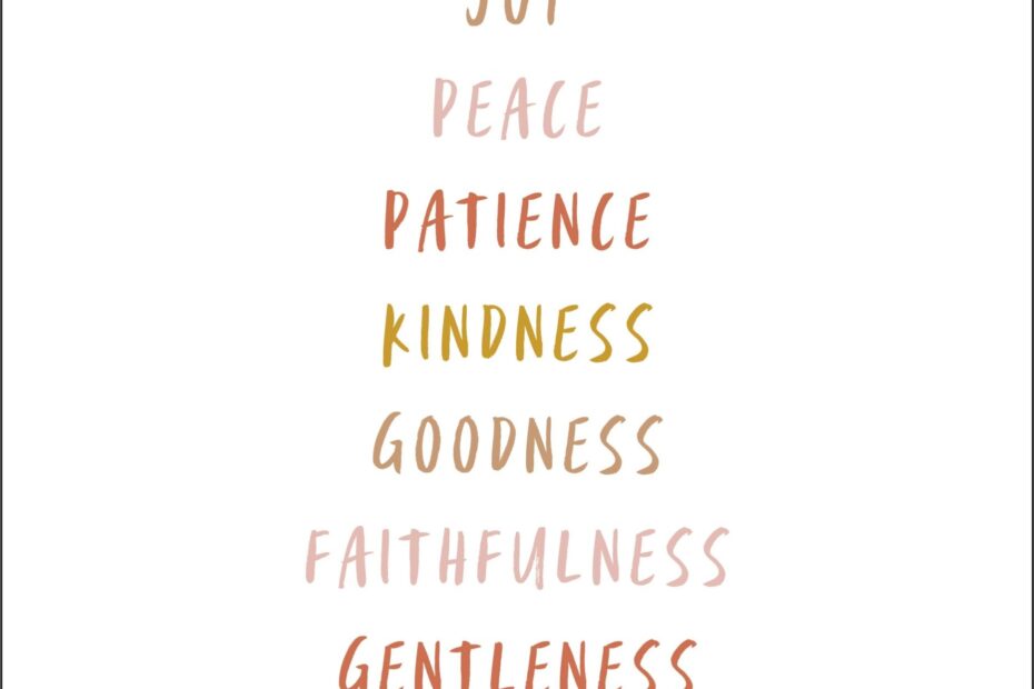 Printable Wall Art Fruit Of The Spirit 8 5x11 Justice U0026 Mercy