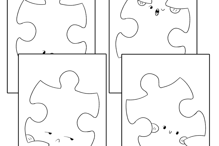 Puzzle Pieces Coloring Pages Worksheet Activities Autism Awareness Morning Work Teaching Resources