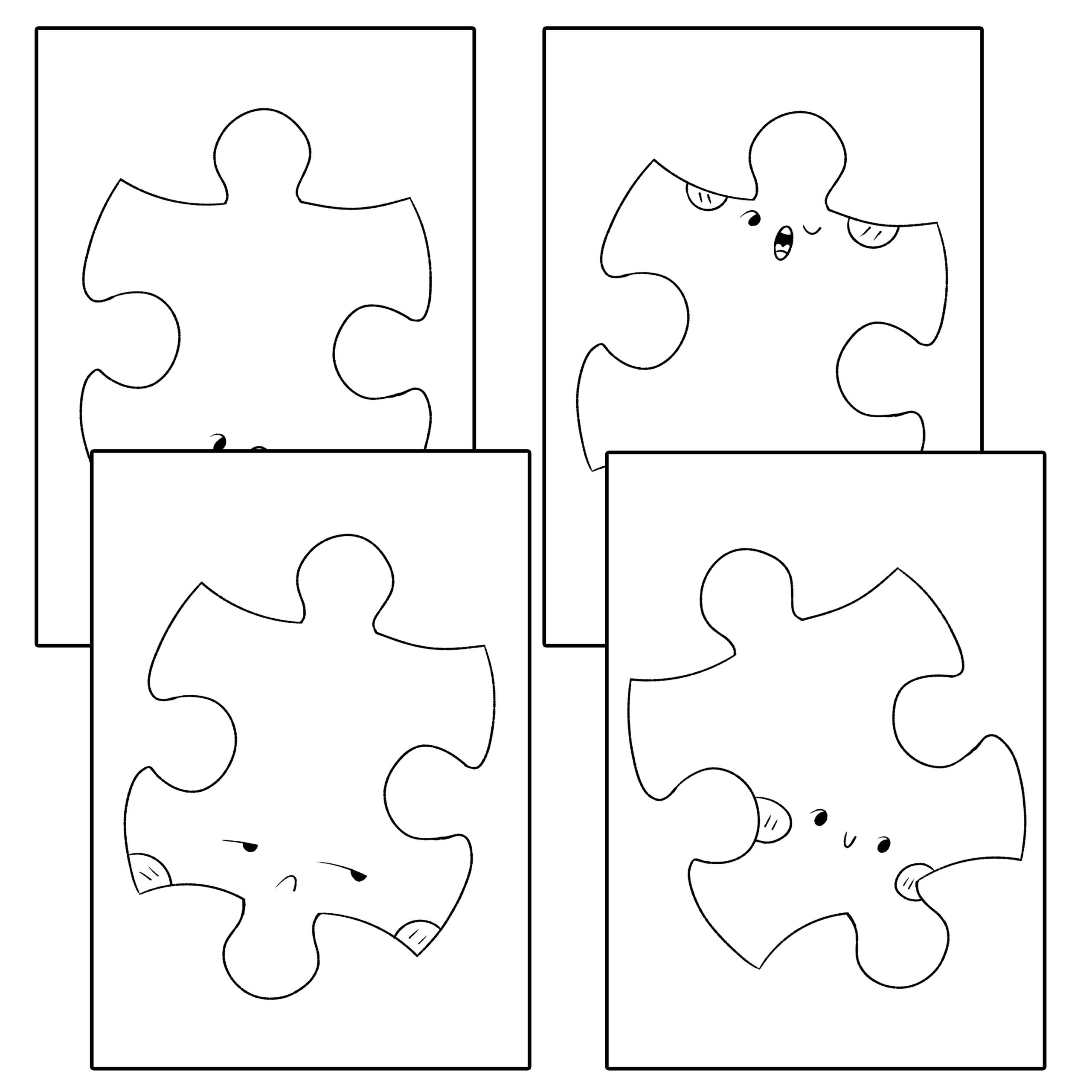 Puzzle Pieces Coloring Pages Worksheet Activities Autism 