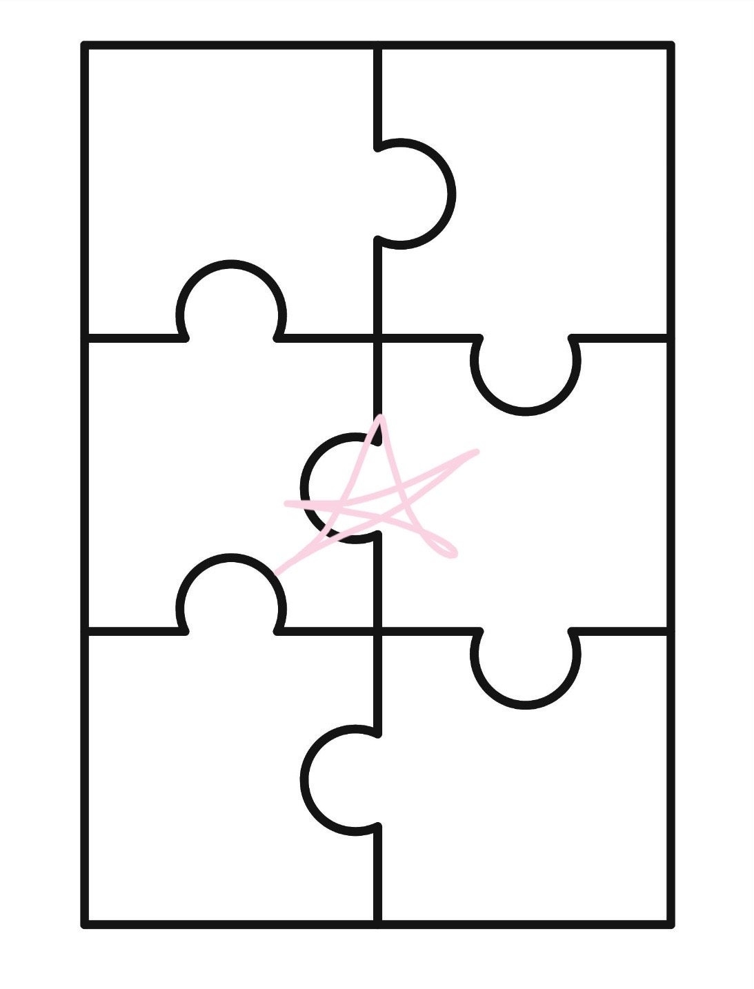 Puzzle Template Digital Pdf